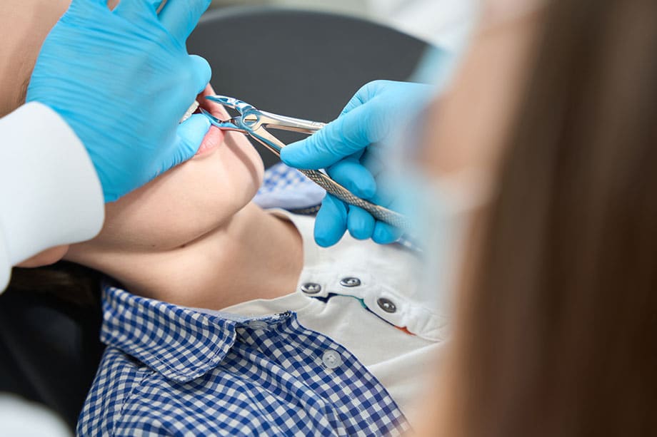 Patient tooth extraction process