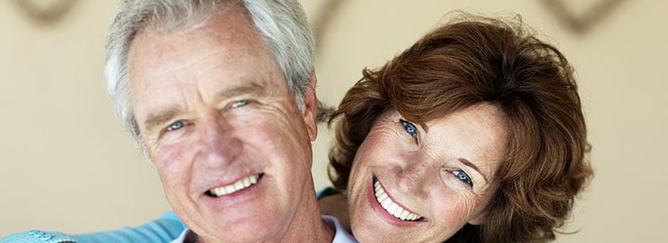 mature couple smiling