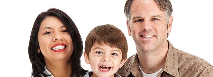 happy family smiling