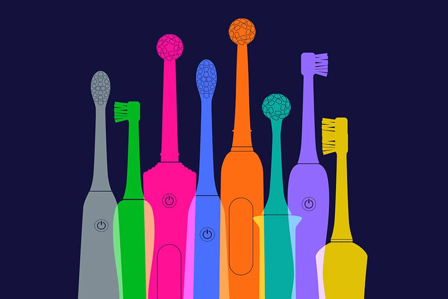 Toothbrushes variety of types